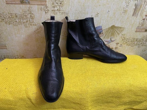 Women Boots Black Leather 37