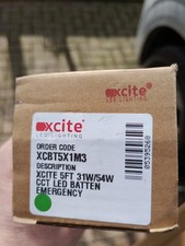 Qty Of 3 Xcite X1 31W - 54W 5ft LED CCT Emergency Steel Batten Fitting