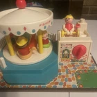 Vintage Fisher Price “Little People Play Family Merry-Go-Around” Works but Read.