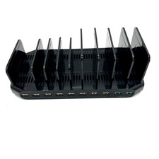 Alxum 96W 10-PORT USB SMART CHARGING STATION With Quick Charge AX-2190ABK Black