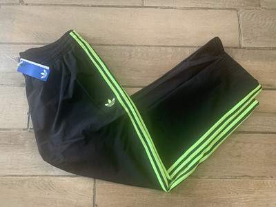 Adidas Originals Adicolor Woven Drill Track Pants Black Green Sz XL (JW5911)