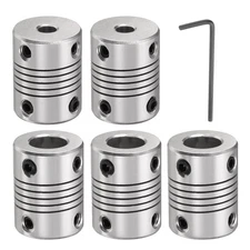 5 Pcs Aluminum Alloy Shaft Coupling 5mm to 10mm, Flexible Coupling