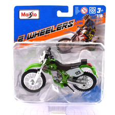 Maisto Kawasaki KLX 250SR Green 1:18 Diecast Dirt Bike Motorcycle NIB Motocross