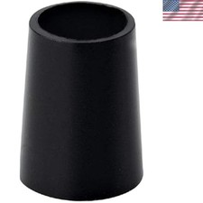 12-Pack Black .355" Taper Tip Iron Ferrules - 3/4" Height, Durable Plastic
