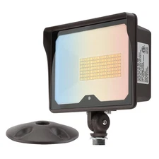 55W LED Flood Light with Dusk-to-Dawn Photocell, 3000K/4000K/5000K Selectable...