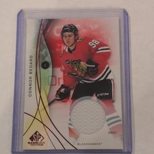 Upper Deck 2024-25 SP Game Used Red Jersey Connor Bedard #108 Blackhawks