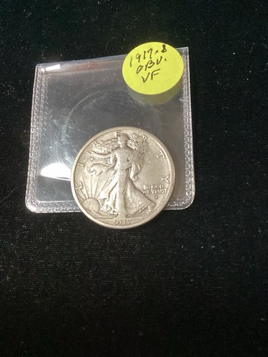 1917-S Obverse Key Date Seldom Offered Very Fine Walking Liberty Half In Photos!