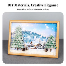 Winter Powder Town DIY Kit, weiche blasse Faser, Weihnachtsdeko