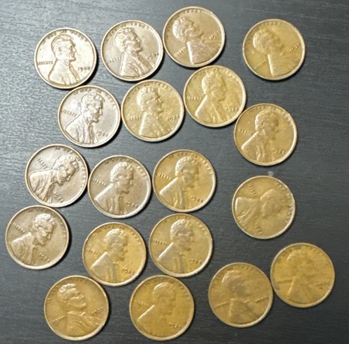 1925 Lincoln Wheat Cent Roll - 50 Coins - VF+