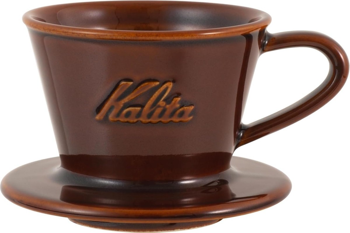 Kalita Wave 155 Ceramic Coffee Dripper Dachi Mino Ware Brown
