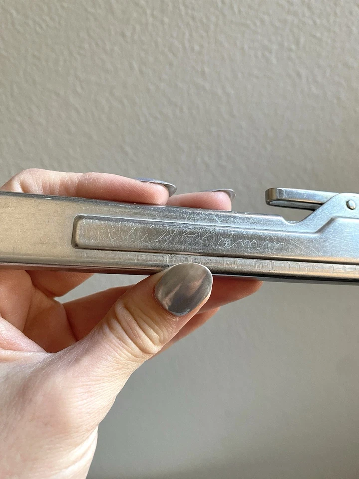 Cuchillo Buck 137 Steelmaster Afilador De Colección EE. UU. Piedra de Acero con Funda de Cuero Foto 4 de 4