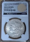 1890 Morgan Silver Dollar Original Bag Fragment BU NGC