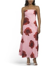 Placed Floral Satin dress For Women