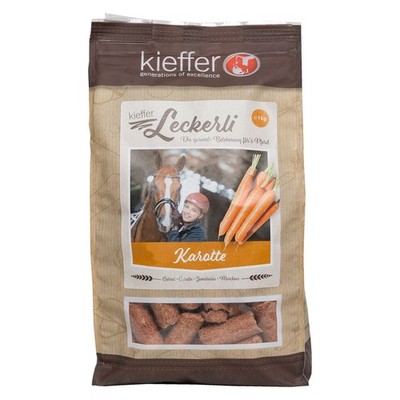 Kieffer Leckerli Karotte - natürlicher Leckerbissen für Pferde - 1 kg Belohnung 