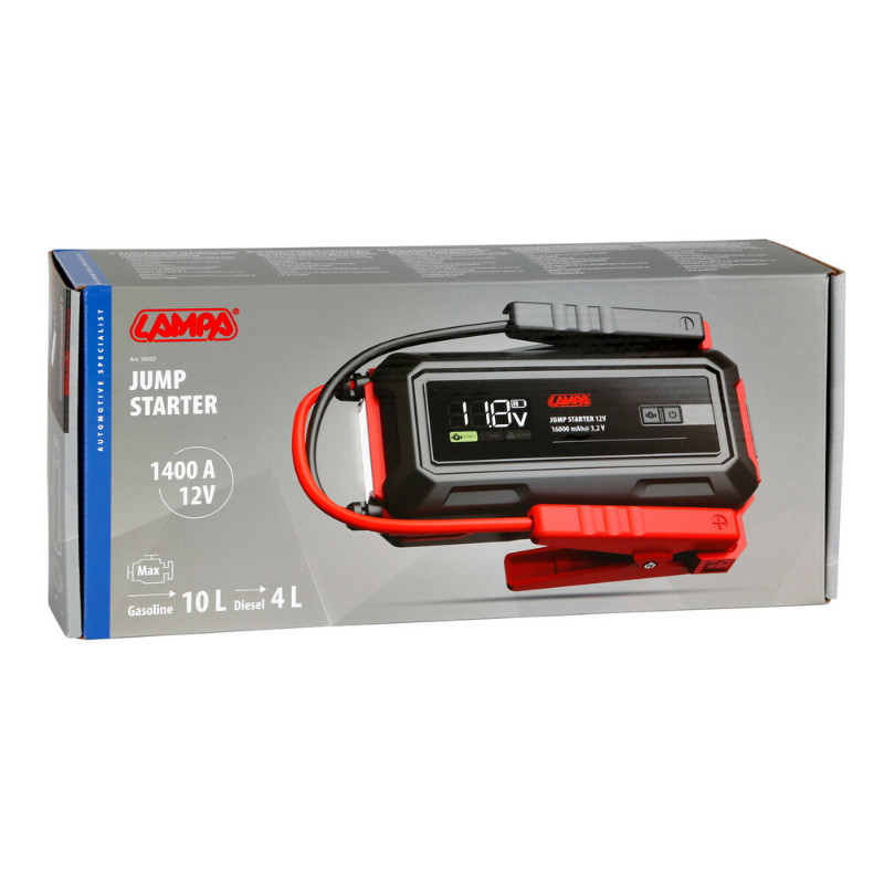 Lampa - Avviatore Emergenza 12V 1400a 16000mah Lifepo4 Booster Batteria Auto Starter - Miniatura 2
