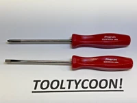 Snap-On Tools USA NEW 2PC Custom Mini Micro Driver Set RED SDDP300AR SDD304AR