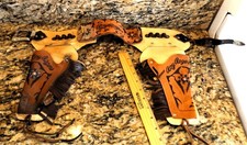 ROY ROGERS SCHMIDT FRINGED JEWELED STUDDED EMBOSSED LEATHER HOLSTERS FOR PARTS