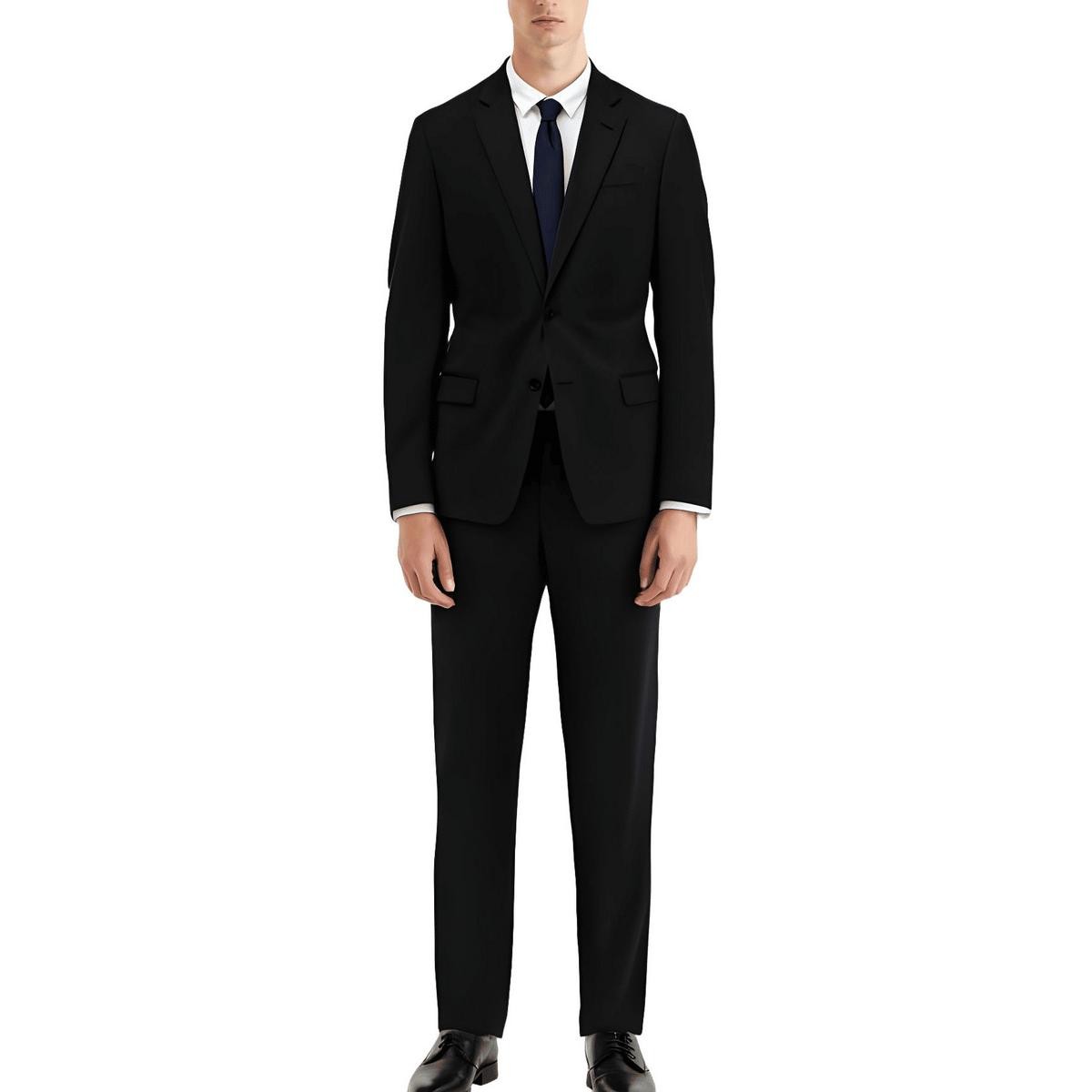 Armani Exchange Black Slim Fit Wool Blazer Jacket for Men Size 40L BHFO 4571