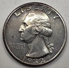 *SILVER* 1932  Washington Quarter - 1st Year Issued! 《Silver》*NICE COIN*