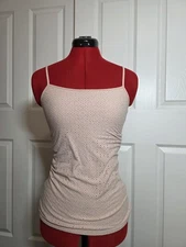 Loft Women's Tank Top Light Salmon Pink With Eyelet Design, Sz XS