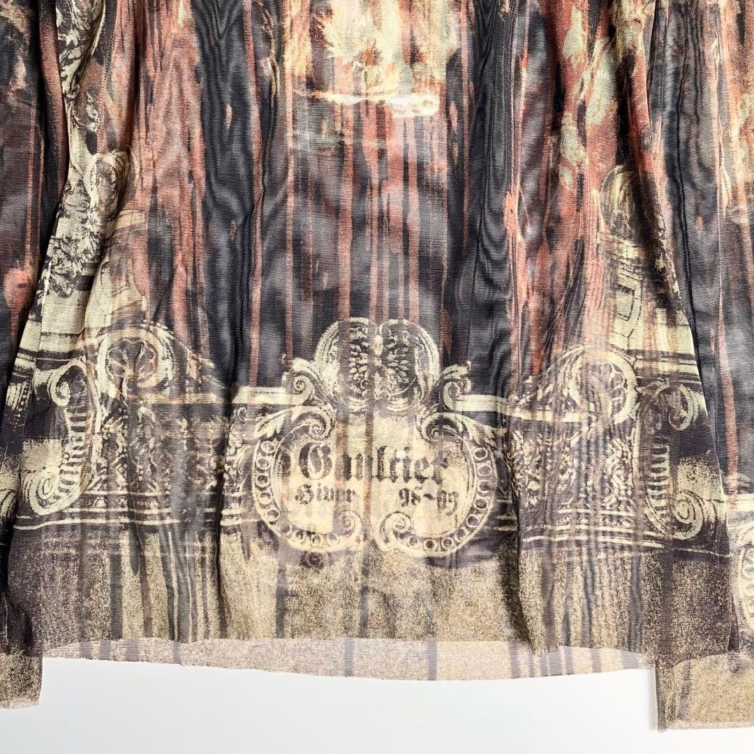 Jean Paul Gaultier Power Net Mesh Top Hiver 98-99 Religious Graphic Vintage image 4