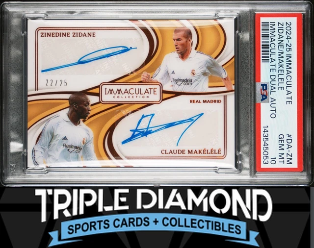 2024-25 Immaculate Zinedine Zidane/Claude Makelele Dual Auto #22/25 PSA 10 V410