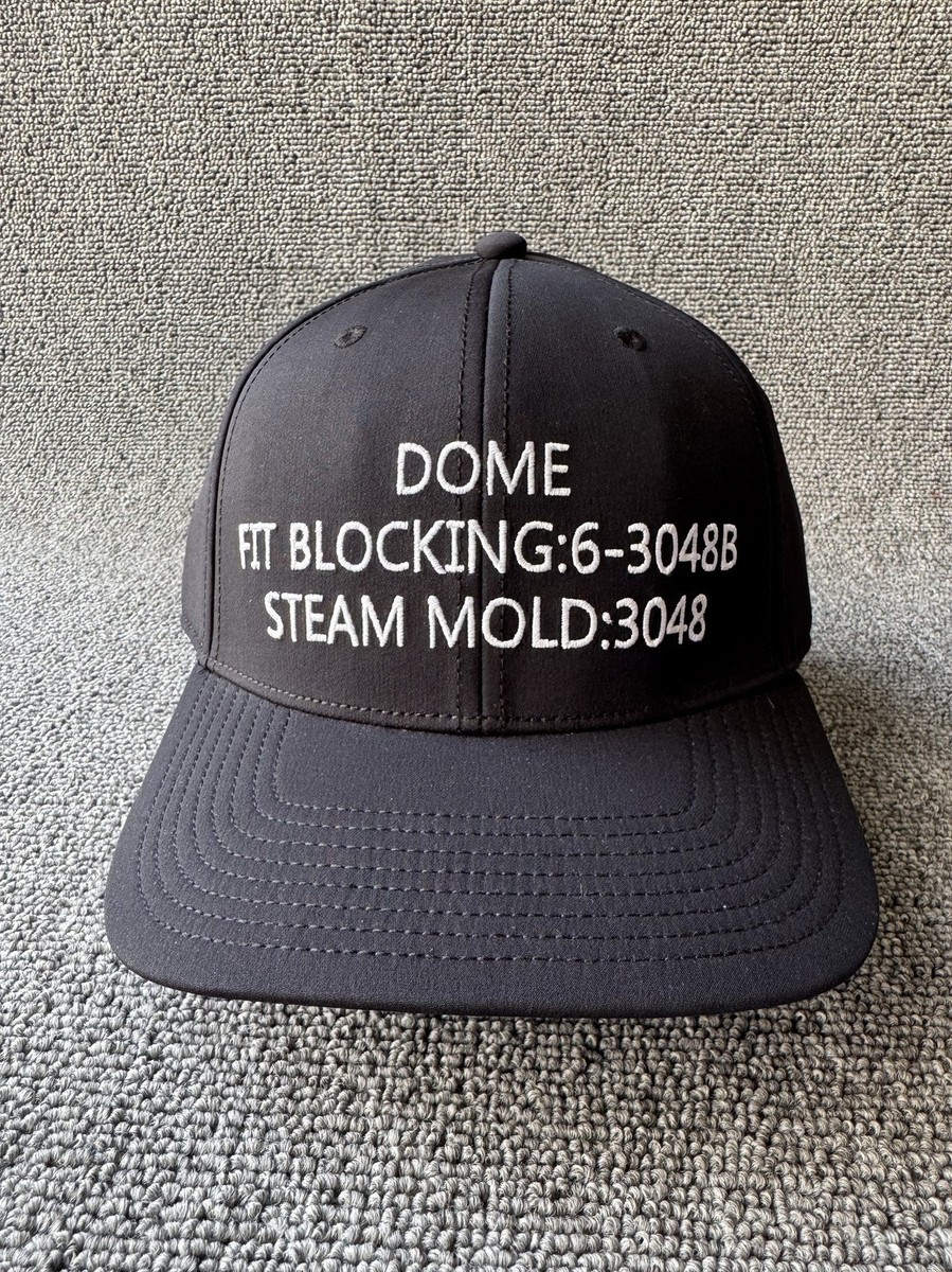 Dome Fit Blocking Steam Mold Snapback Hat Black Curved Brim