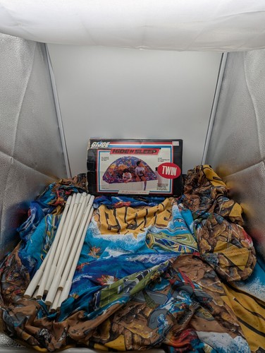 Vintage Original 1985 Hasbro G.I. Joe Hide N Sleep Tent For Twin Bed With Poles