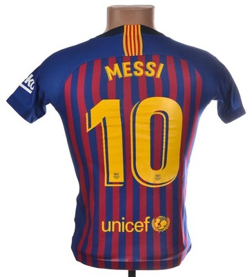BARCELONA 2018/2019 HOME FOOTBALL SHIRT NIKE SIZE M BOYS MESSI 10