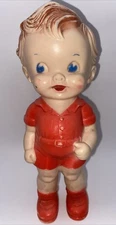 50’s “Chunky Boy” 8.5” Rubber Squeak Doll (works), The Sun Rubber, Ruth E Newton