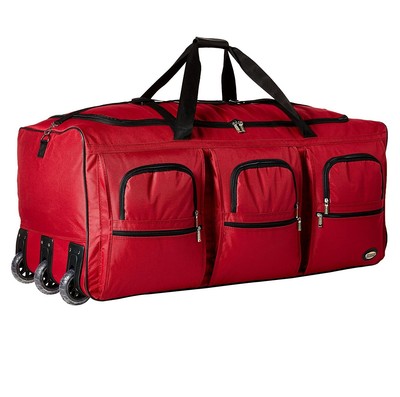 Rockland 40 Rolling Duffle Prd340 Red Duffle Bag New Ebay