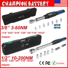 3/8" 1/2" Heavy Duty Digital Torque Wrenches Combo Kit Adjustable Torque Wrench