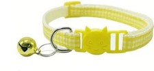 Breakaway Adjustable Pet Collar Cat Dog W/Bell 1 Pc Plaid Prints 7.87-12.99 in
