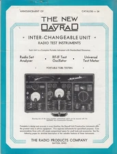 Dayrad Radio Set Analyzer 890 - Vintage photo and 4 page Brochure Tube Tester 