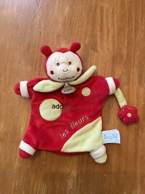Doudou Babynat Marionnette Coccinelle Rouge Vert Adore Les Fleurs Cocci - Photo 1/4