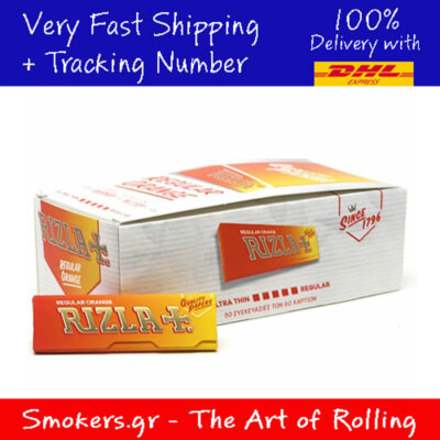 1x Box Rizla Orange Rolling Paper Full Box ( 50 Booklets)