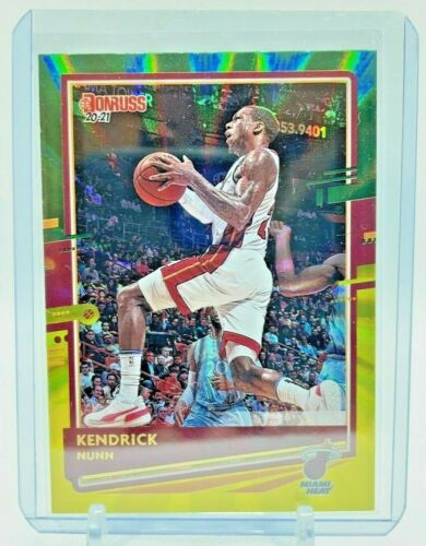 2020-21 Panini Donruss Basketball Kendrick Nunn #145 Green Yellow Laser Miami - Picture 3 of 3