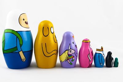 Matryoshka Adventure Time Finn and Jake Cartoon Nesting Dolls