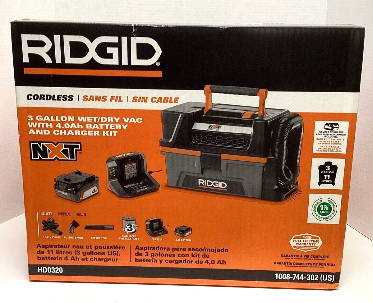 Ridgid battery shop vac clearance