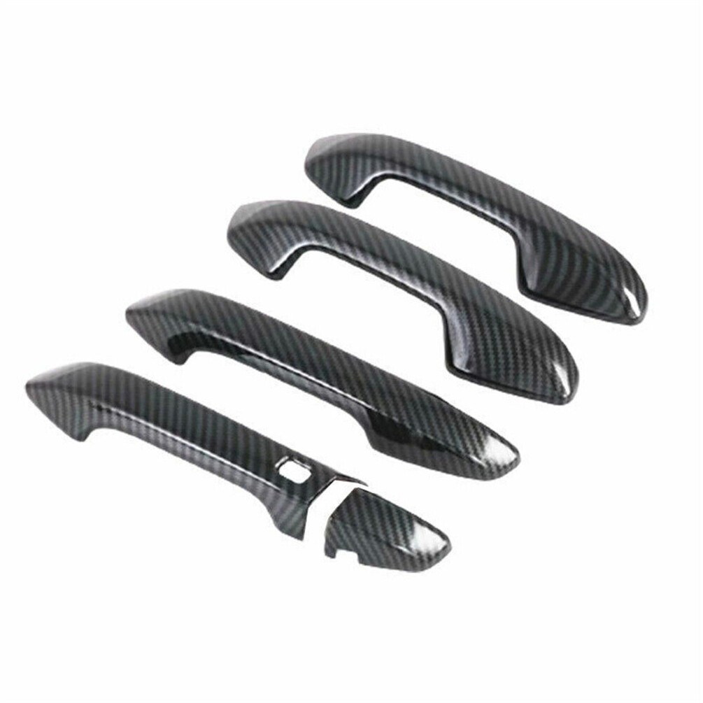 Carbon Fiber Exterior Side Door Handle molding Trim Cover For Kia