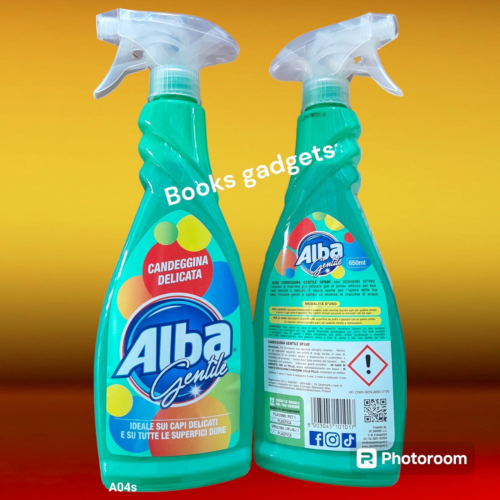 10 Flaconi Alba Gentile Spray Candeggina Delicata Ideali su Capi Delicati 650ml