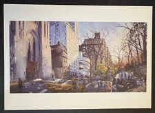 art postcard Steven Katz Urban Illusions NYC CItyscapes 1999 gallery invitation
