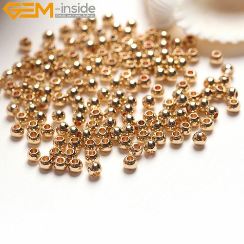 14K Gold Filled Round Yellow Spacer Loose Beads For Jewelry Making 100 Pieces - Picture 12 of 26