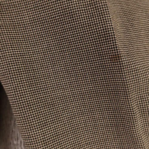 VTG Hopsack Pants Mens 41 Beige Black Houndstooth Check Polyester Wool 41x32 - Picture 3 of 12