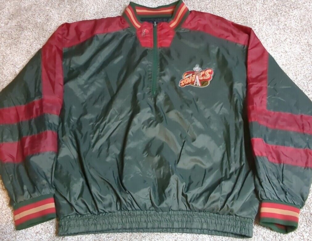 Vintage Seattle Sonics Reversible Pro Player Jacket 1/4 Zip Vintage Seattle Sonics Reversible Pro Player Jacket 1/4 Zip