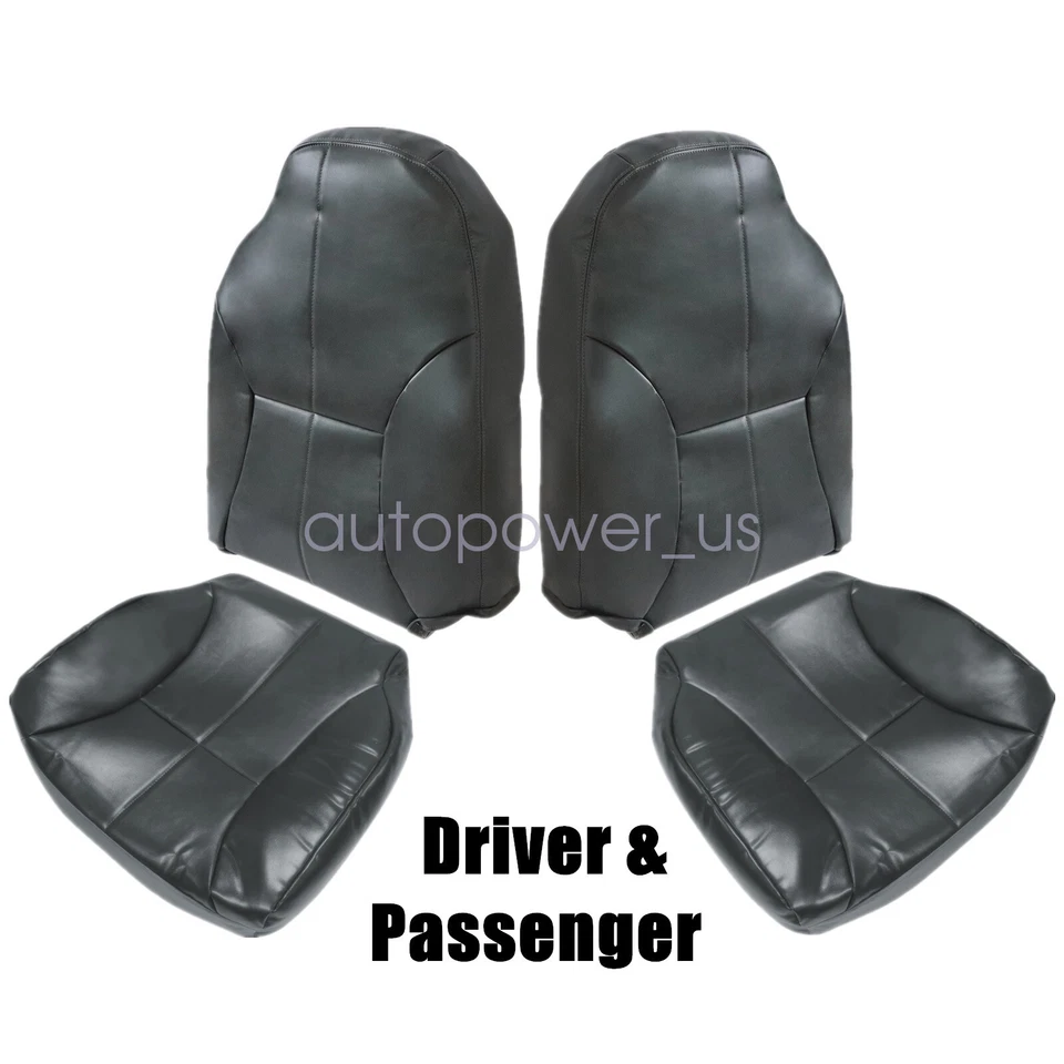 For 1998-2002 Dodge Ram 1500 2500 3500 Driver & Passenger Seat Cover Dark Gray Foto 2 de 4