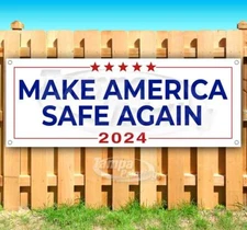 MAKE AMERICA SAFE AGAIN TRUMP 2024 Advertising Vinyl Banner Flag Sign MAGA