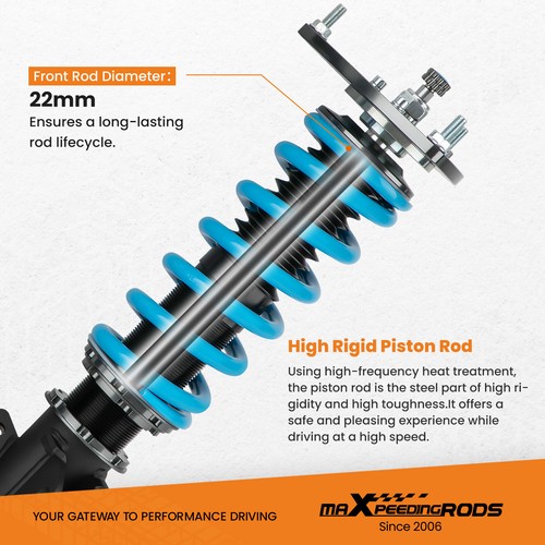24 Level Damper Full Coilover Struts For Subaru Impreza 08-14 Shock Absorber Kit - Picture 7 of 11