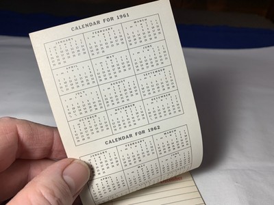 Vint 1961 Calendar Note Pad Girl Pin Up Art Water Works Supply Corp  Johnstown NY | eBay