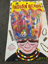 VTG New in Package Rose Art Indian Beads Jewelry Making Kits SEALED Novelty